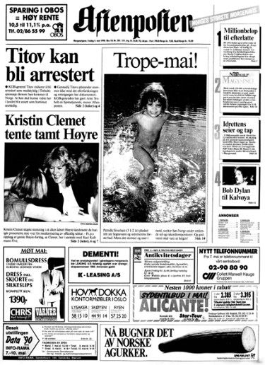 aftenposten Bob Dylan front cover