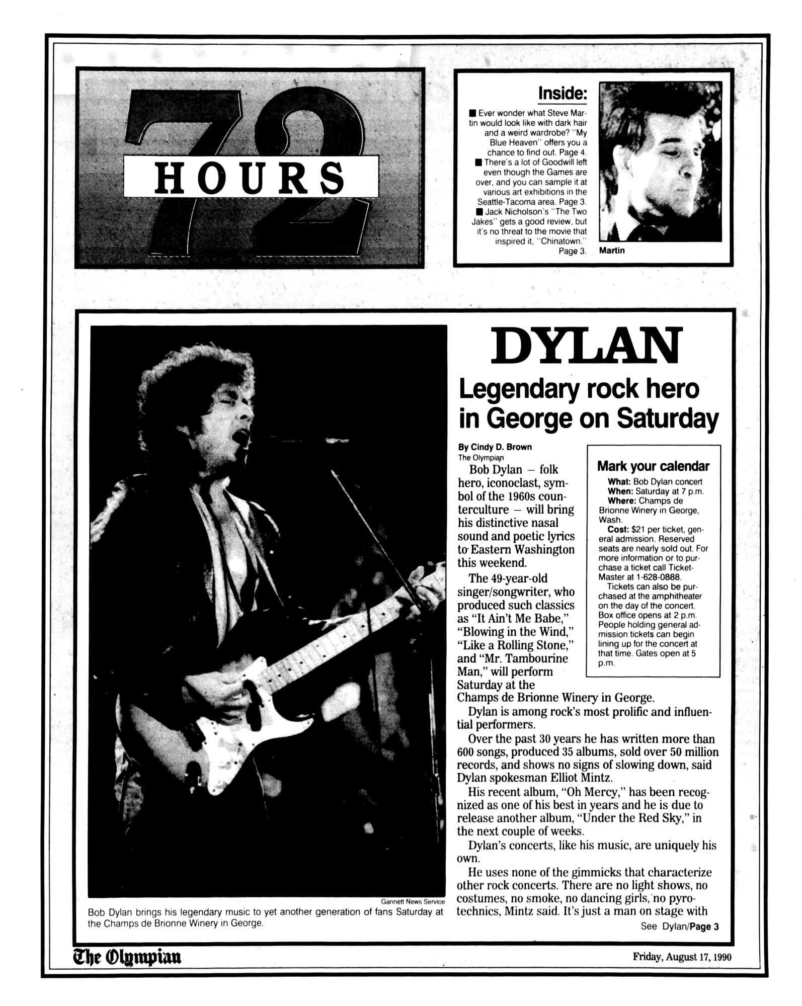the olympian Bob Dylan front cover