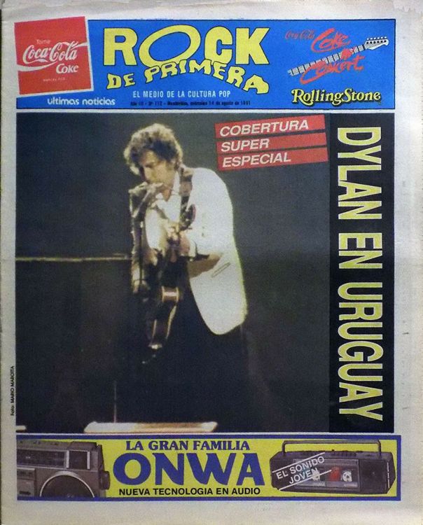 rock de primera 14 august 1991 magazine Bob Dylan cover story