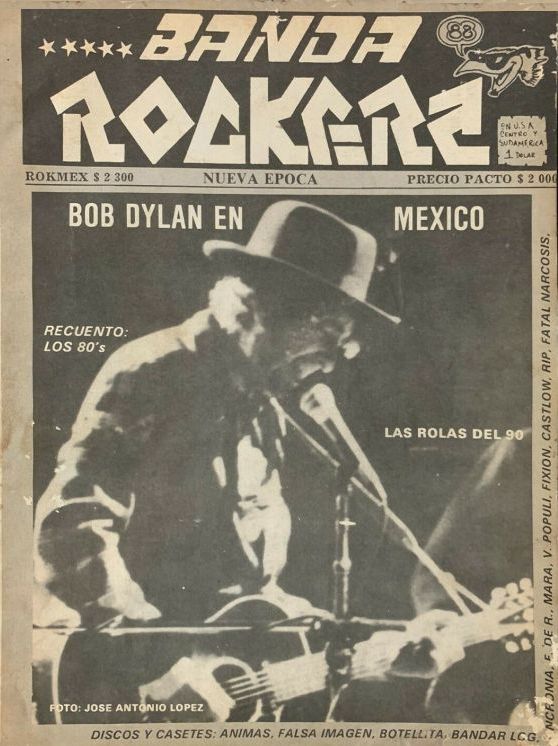 banda rockera magazine Bob Dylan front cover