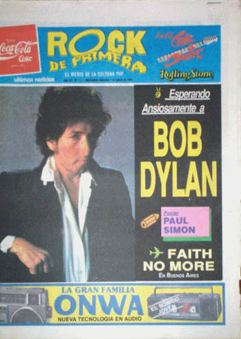 rock de primera 1991 magazine Bob Dylan front cover