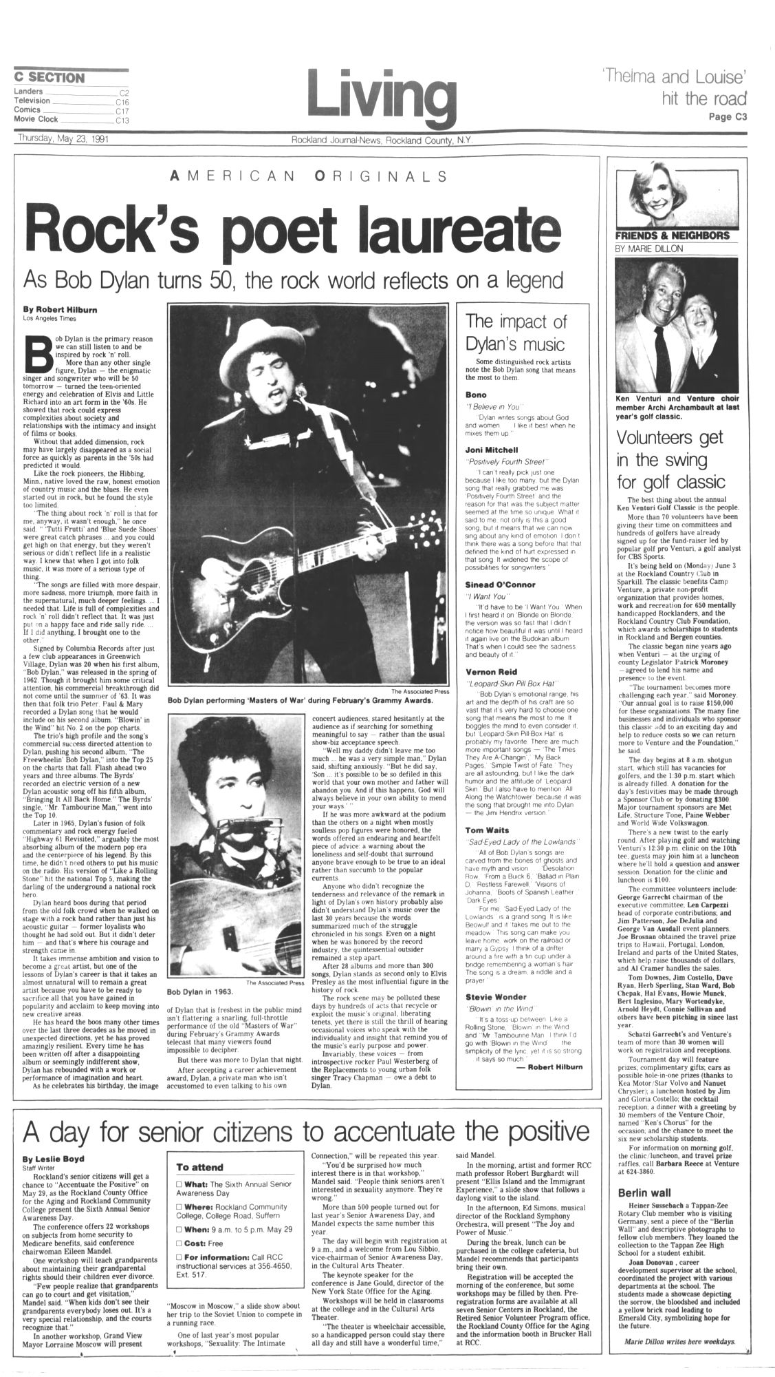 the journal news Bob Dylan front cover