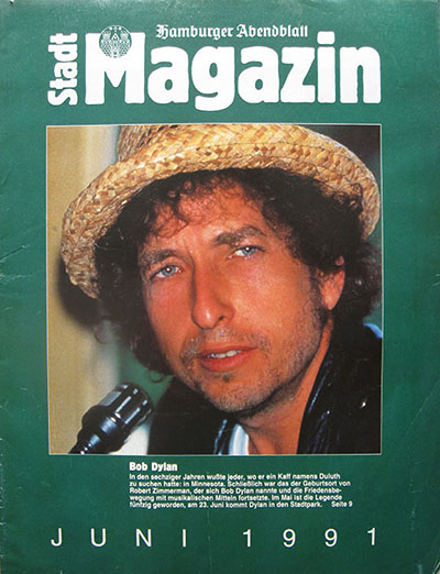 stadt magazin hamburger abenblatt Bob Dylan front cover