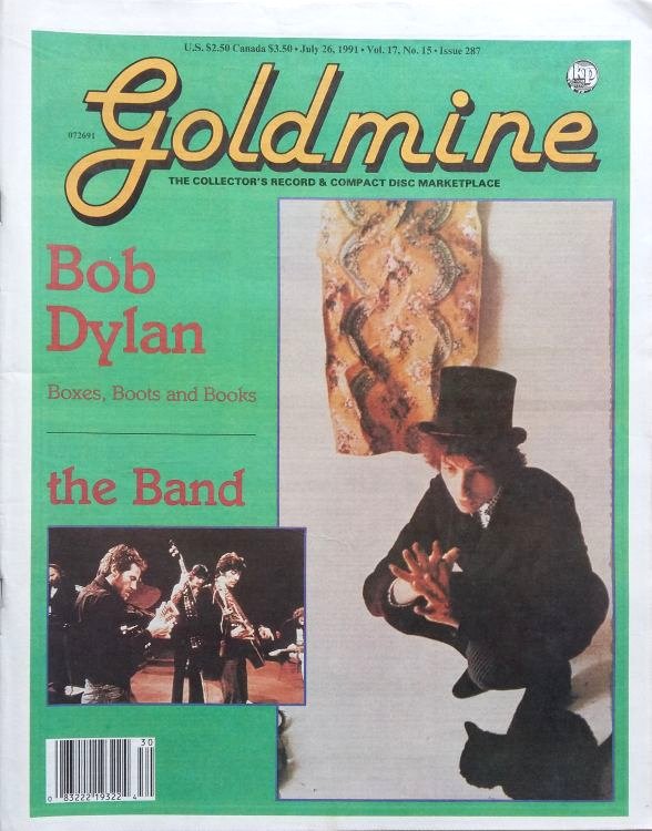 goldmine 1991 magazine Bob Dylan front cover
