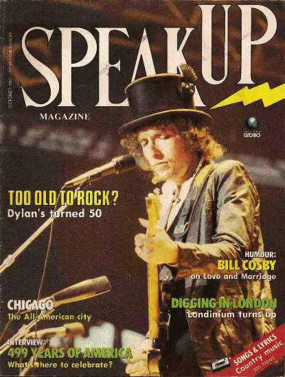 speak up Brazil #55 magazine Bob Dylan front cover