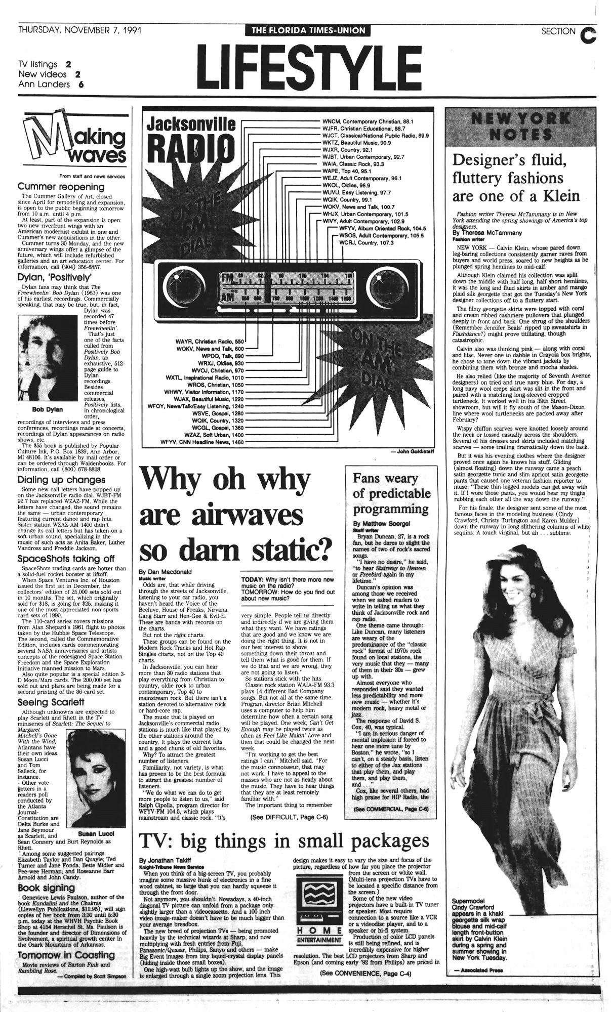 florida times union Bob Dylan front cover