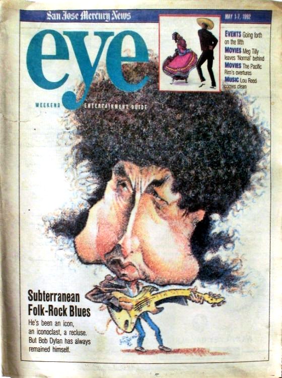 san jose mercury news Bob Dylan front cover