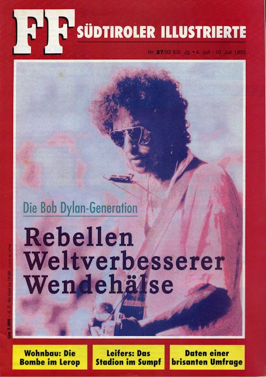 ff südtiroler illustrierte magazine Bob Dylan cover story