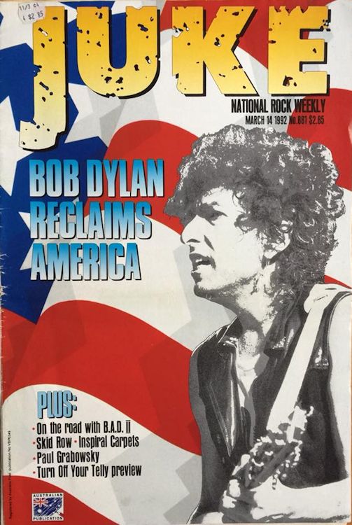 juke 1992 magazine Bob Dylan front cover