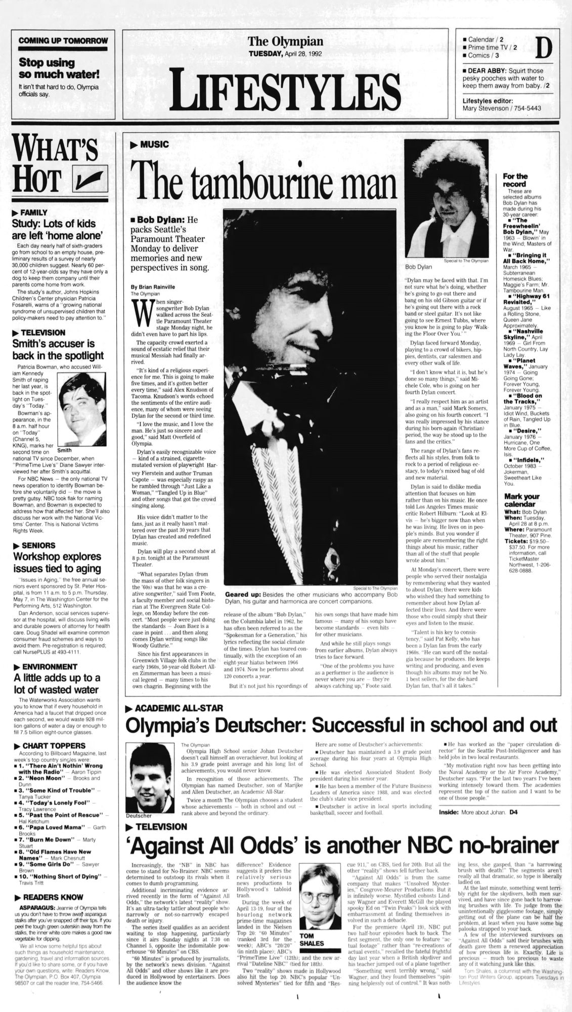 the olympian Bob Dylan front cover