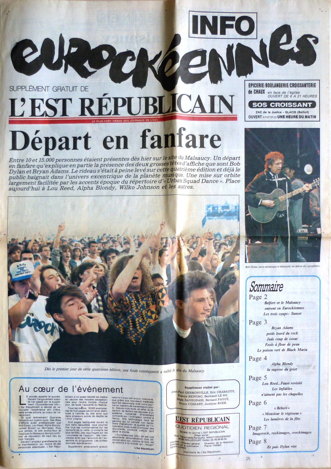 est républicain 1992 Bob Dylan front cover