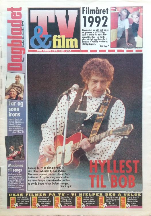 tv & film magazine Bob Dylan cover story