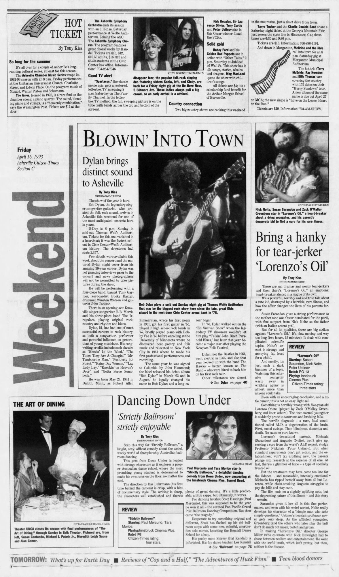 citizen times Bob Dylan front cover