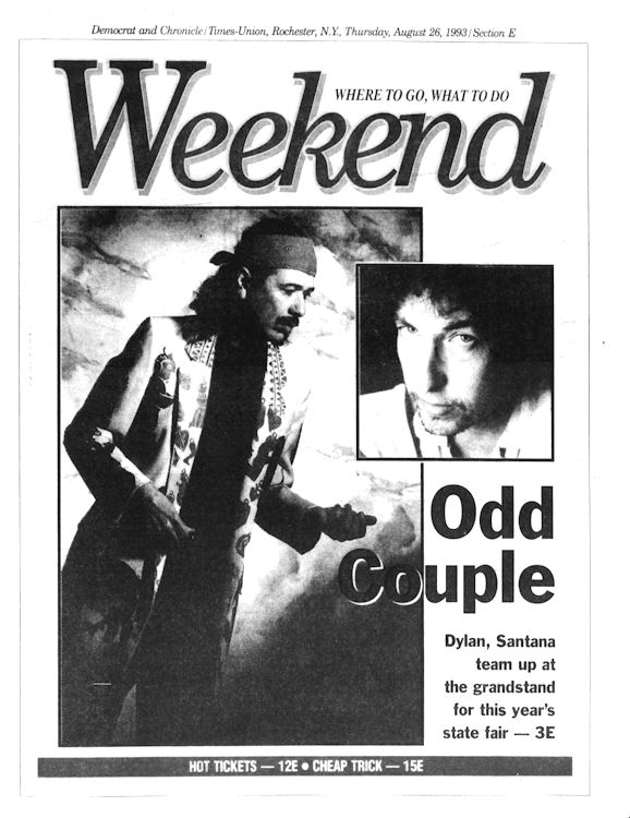 Democrat and Chronicle Bob Dylan front cover