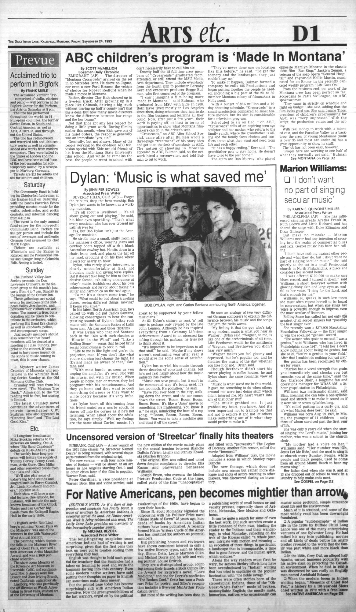 daily inter lake Bob Dylan front cover 26 March 1965