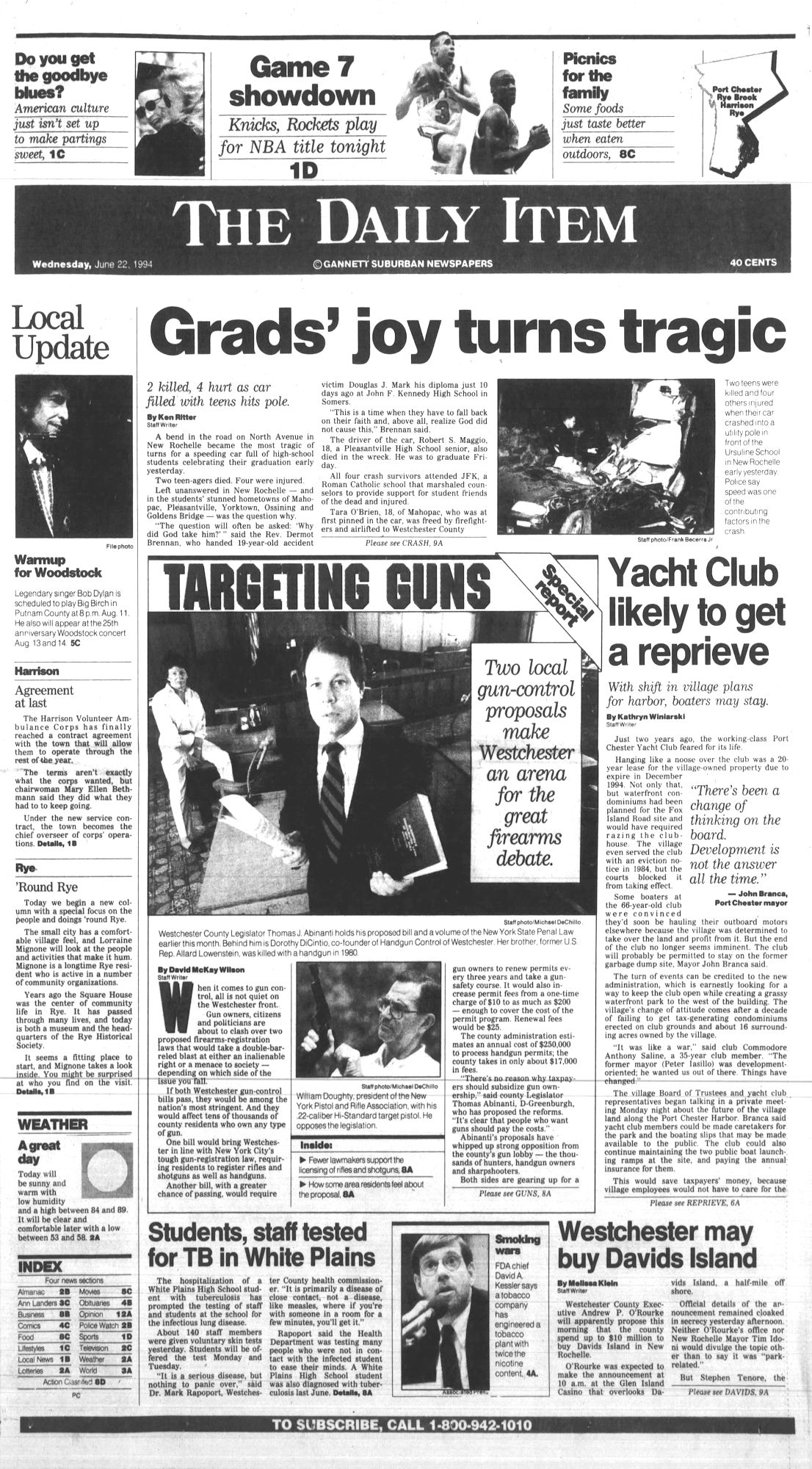 daily item, NY, Bob Dylan front cover