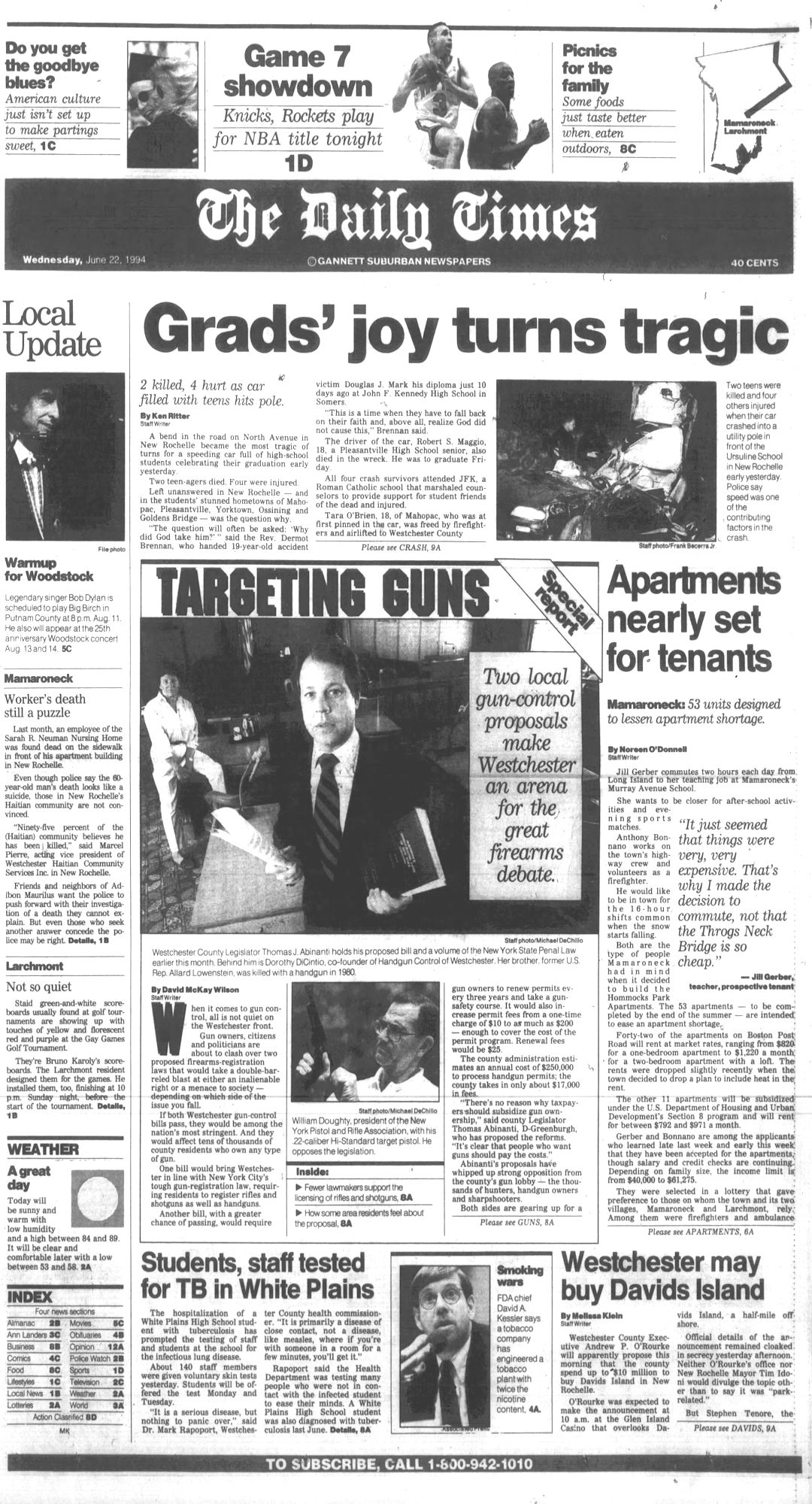 the daily times, NY, Bob Dylan front cover