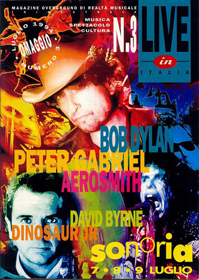 live in italia magazine Bob Dylan front cover
