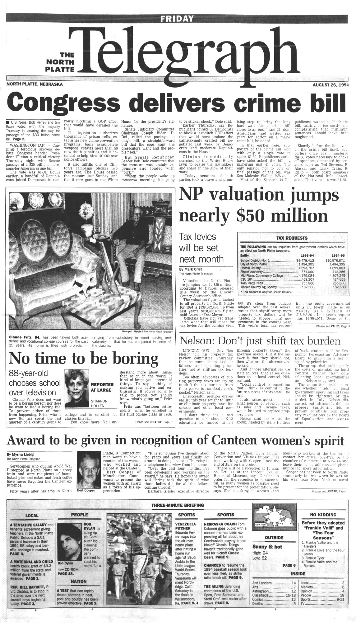 the north platte telegraph Dylan front cover