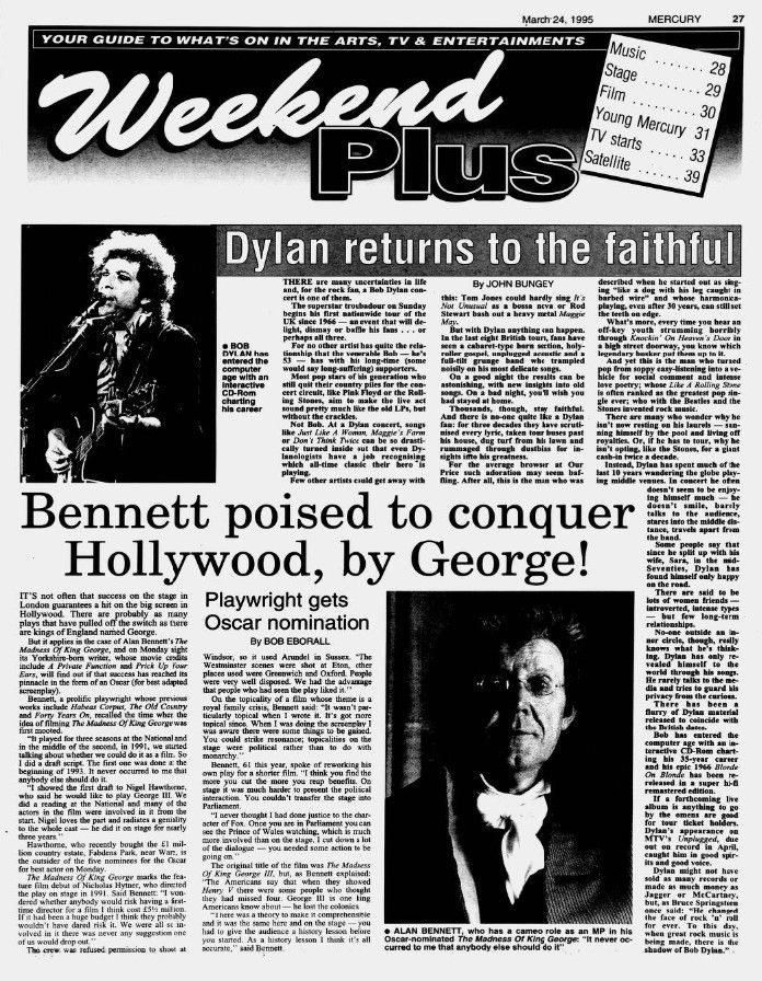 bracknell times Bob Dylan front cover