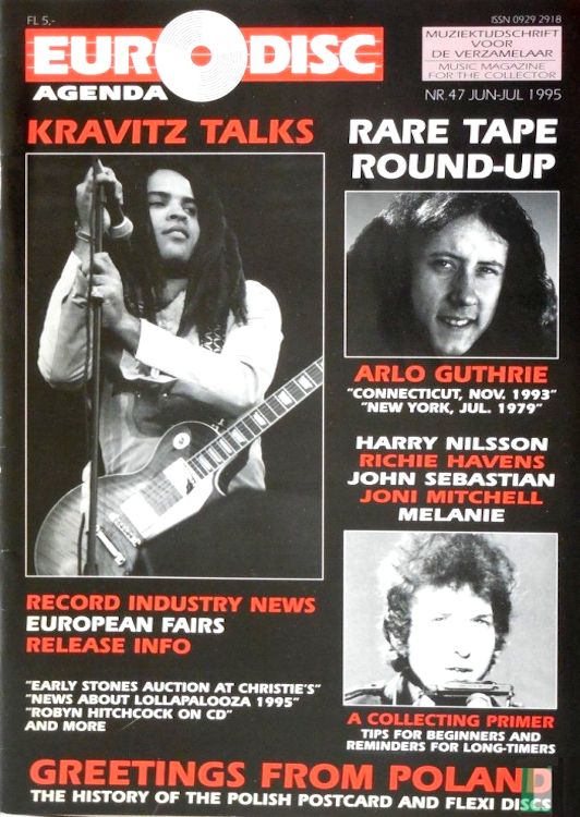 eurodisc agenda magazine june july 1995 Bob Dylan front cover