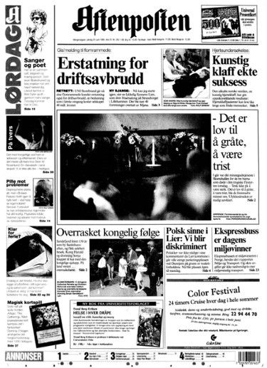 aftenposten Bob Dylan front cover