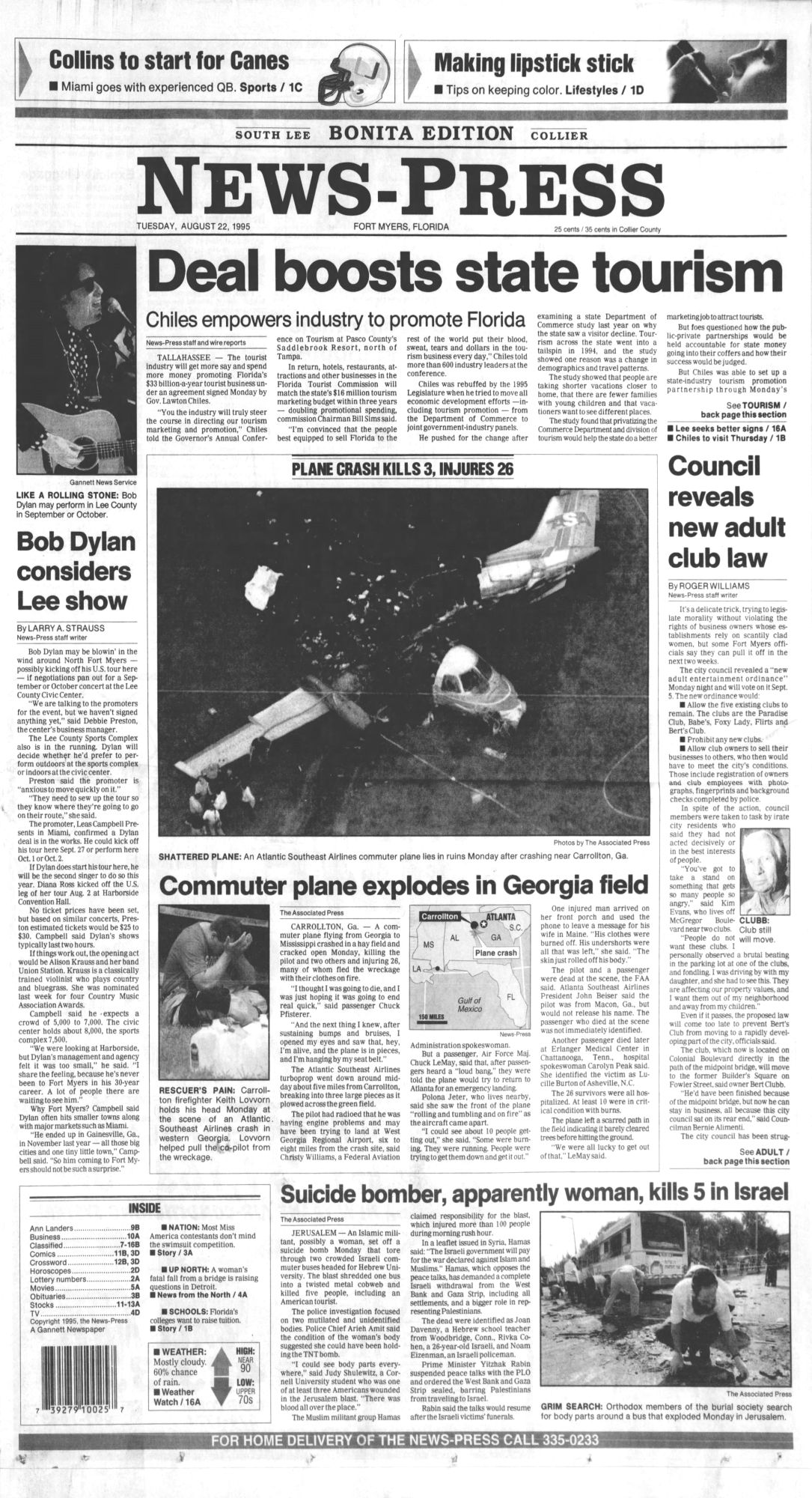 News-Press Bob Dylan front cover