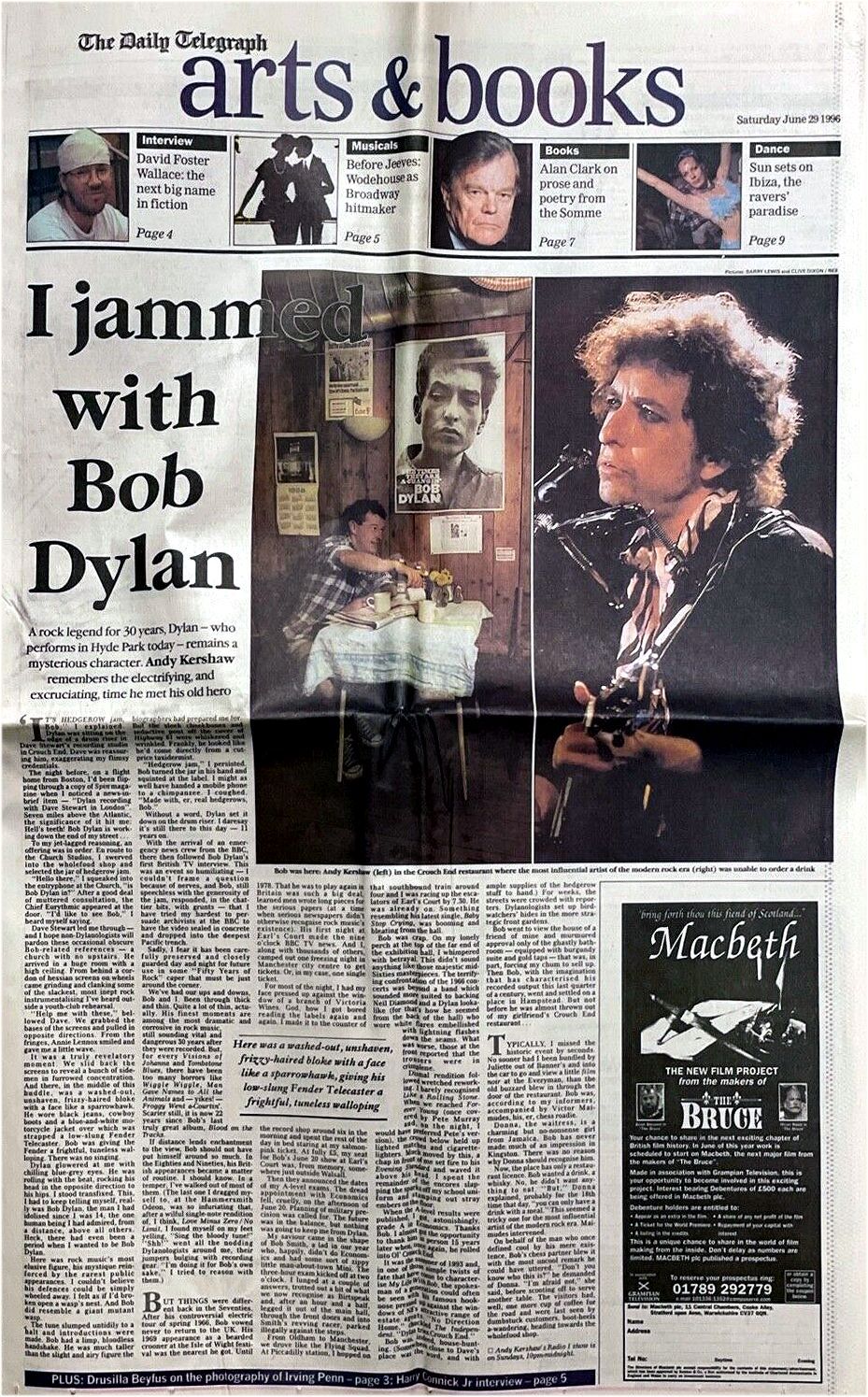 daily telegraph magazine 2009 Bob Dylan cover story