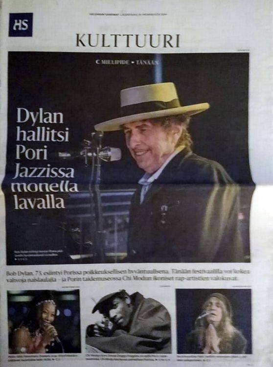 kulttuuri magazine Bob Dylan front cover