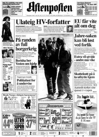 aftenposten Bob Dylan front cover