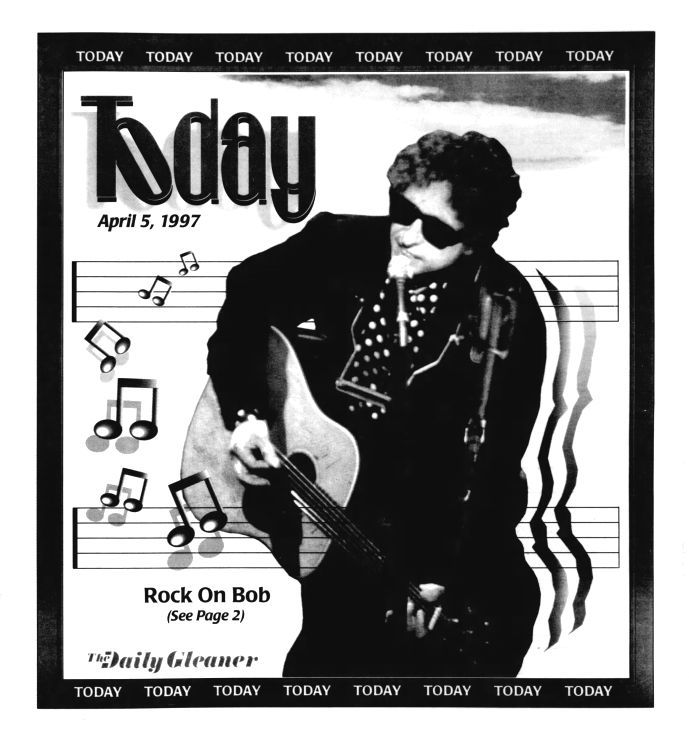 daily gleaner Bob Dylan front cover