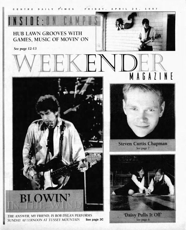 center daily times magazine Bob Dylan front cover