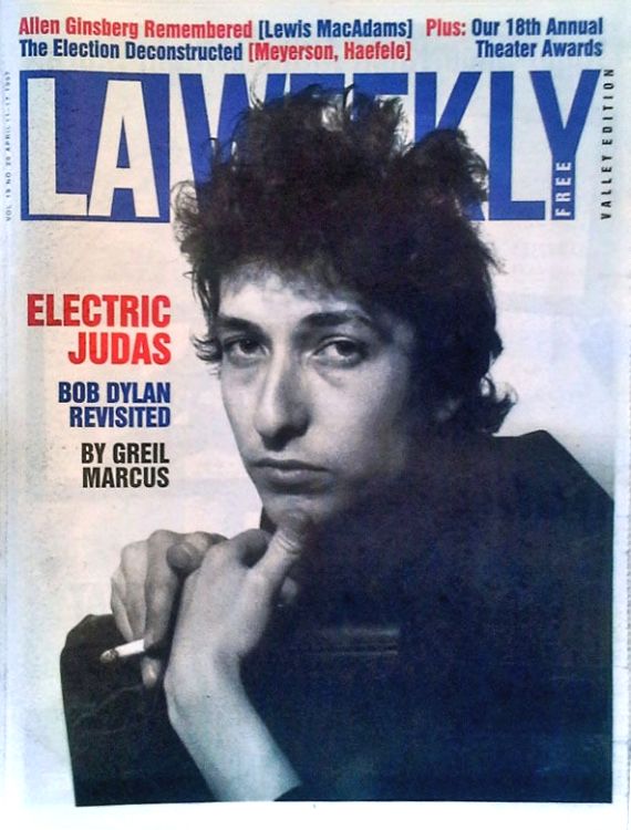 LA weekly 1997 Bob Dylan front cover