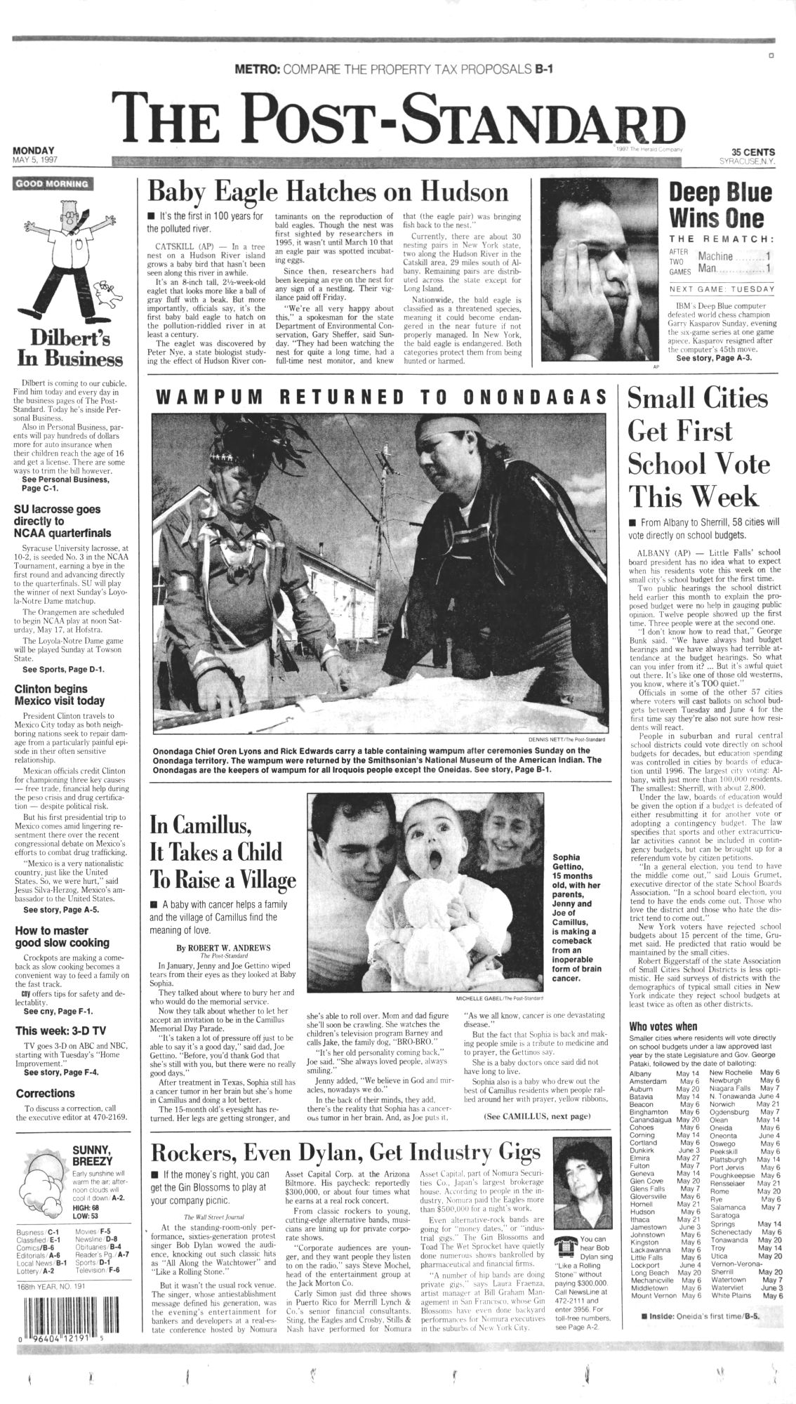 The Post-Standard Bob Dylan front cover