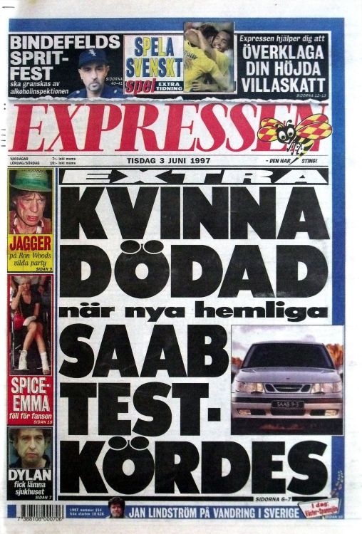 EXPRESSEN Bob Dylan front cover