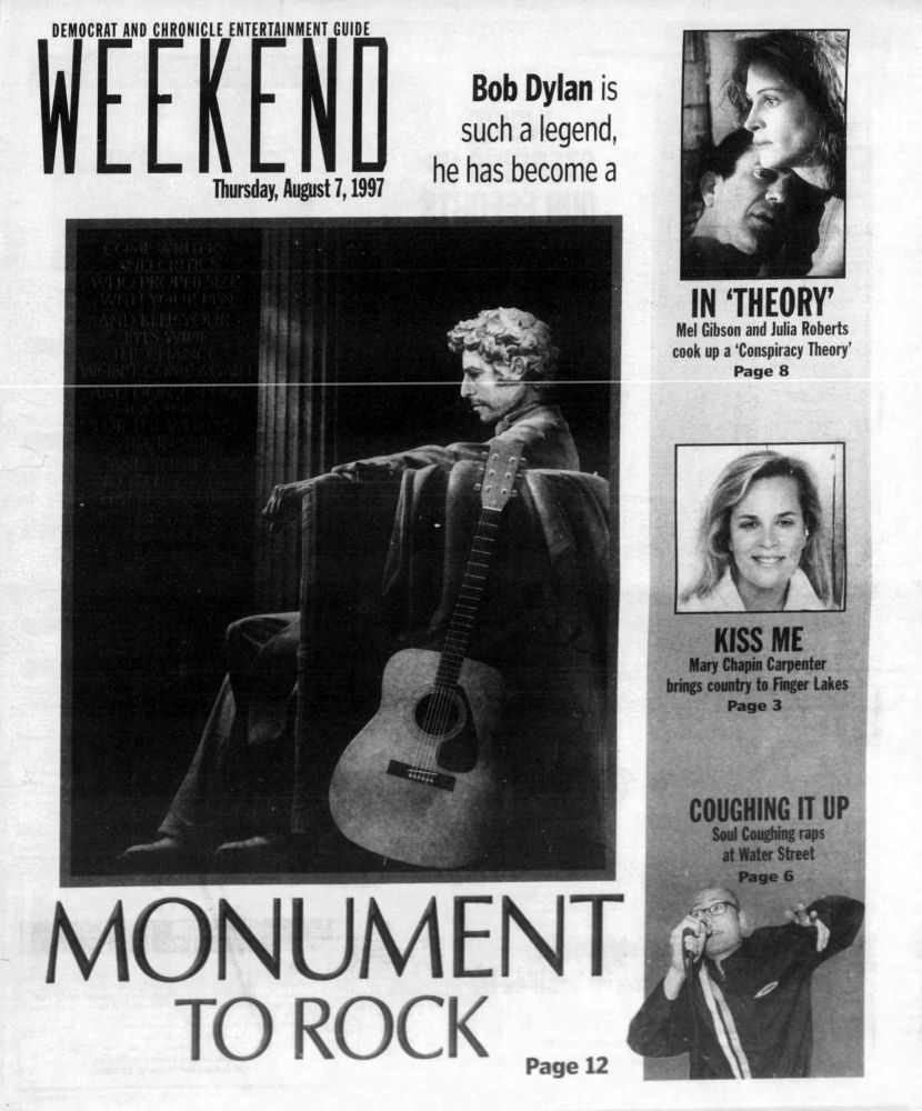Democrat and Chronicle Bob Dylan front cover