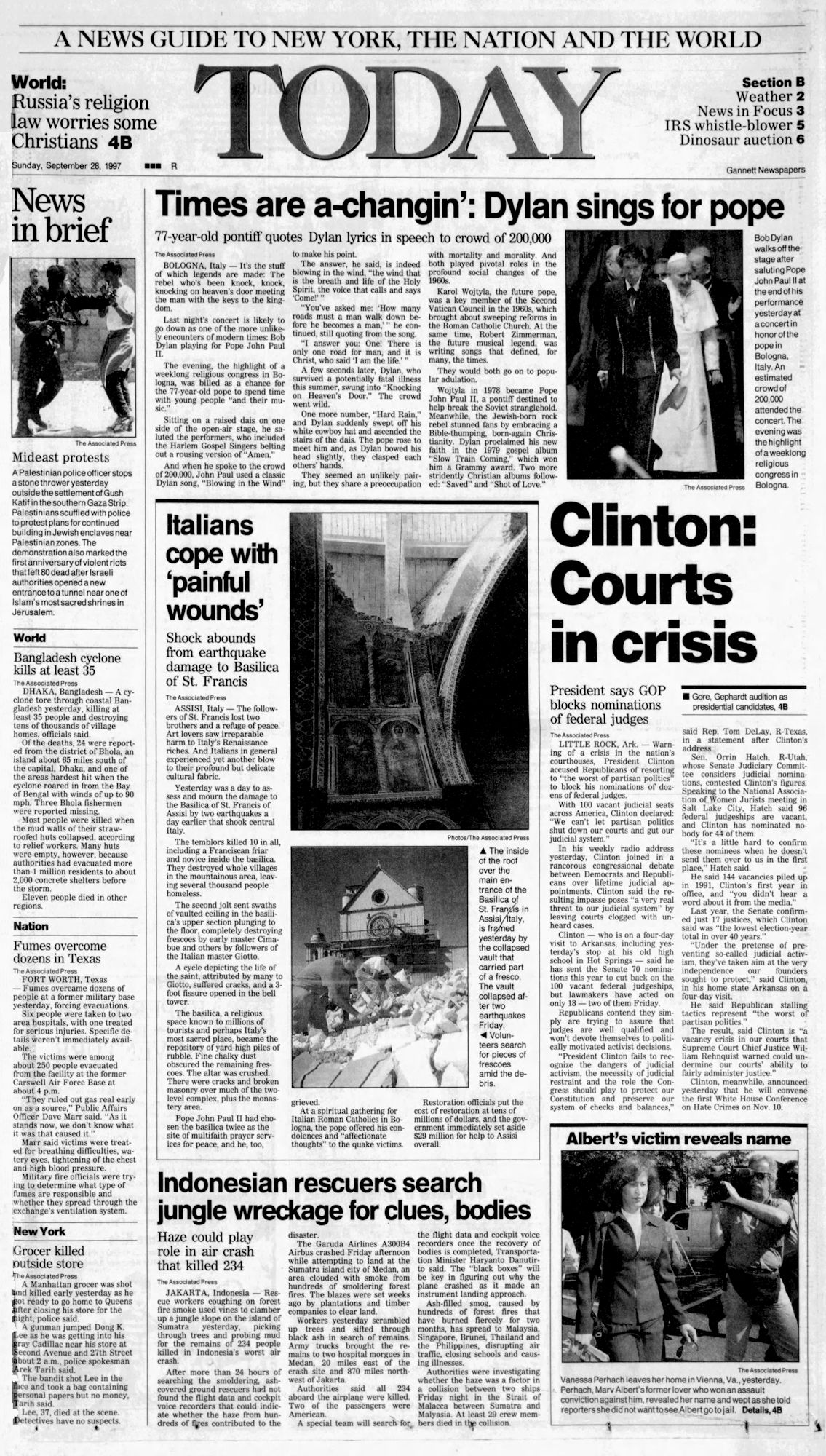 daily argus, Bob Dylan front cover