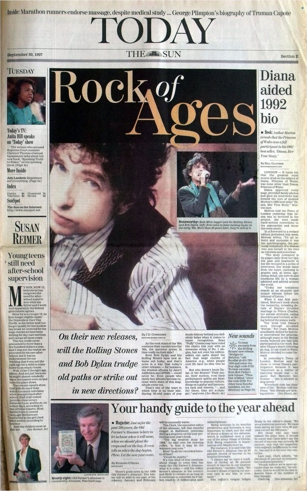 baltimore sun magazine Bob Dylan cover story