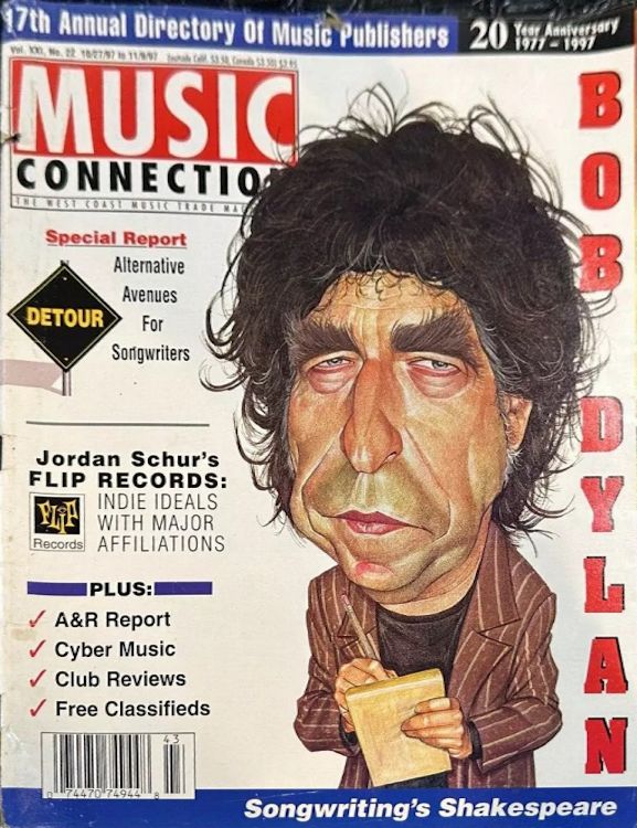 music connection magazine Bob Dylan front cover