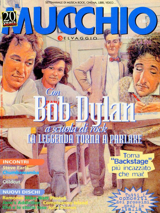 mucchio selvaggio 1997 11 magazine Bob Dylan front cover