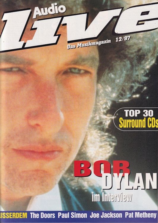 audio live magazine Bob Dylan front cover