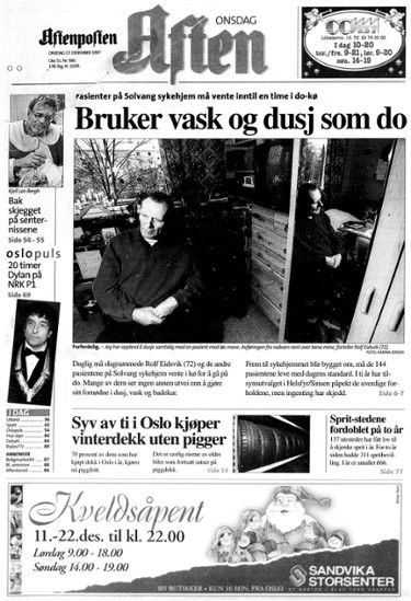 aftenposten Bob Dylan front cover