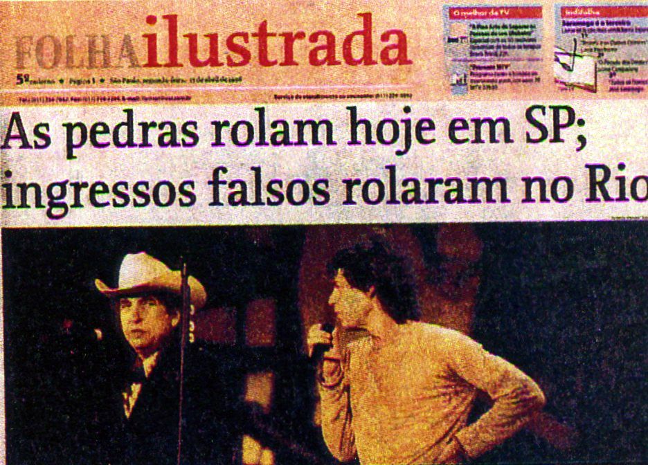 FOLHA DE SÃO PAULO supplement 1998 Bob Dylan front cover
