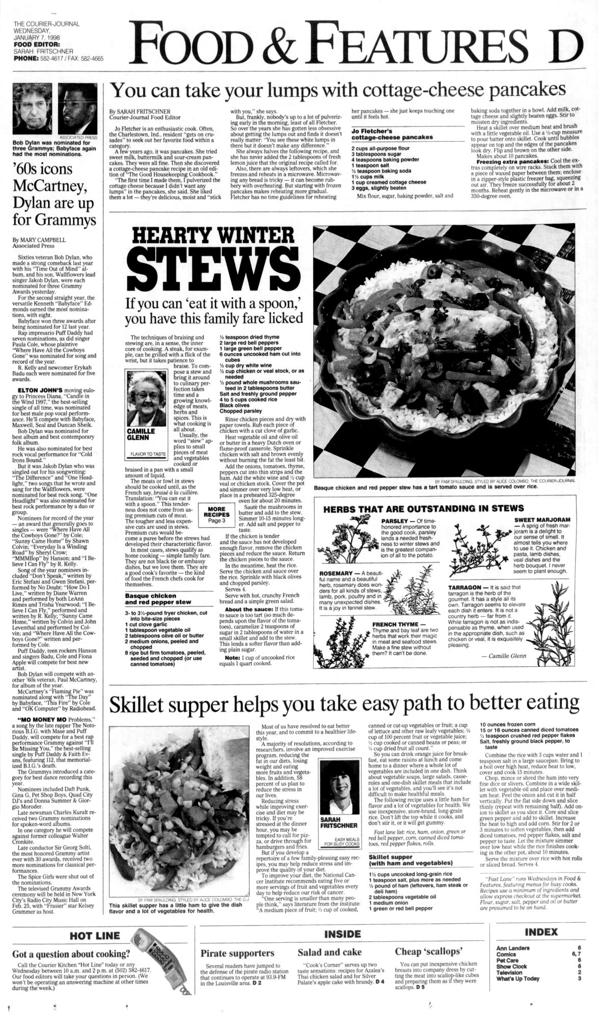 courier journal Bob Dylan front cover
