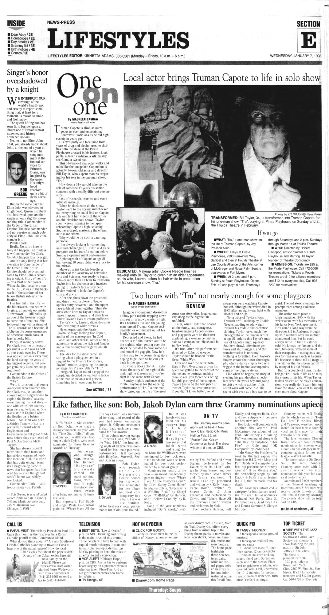 News-Press Bob Dylan front cover