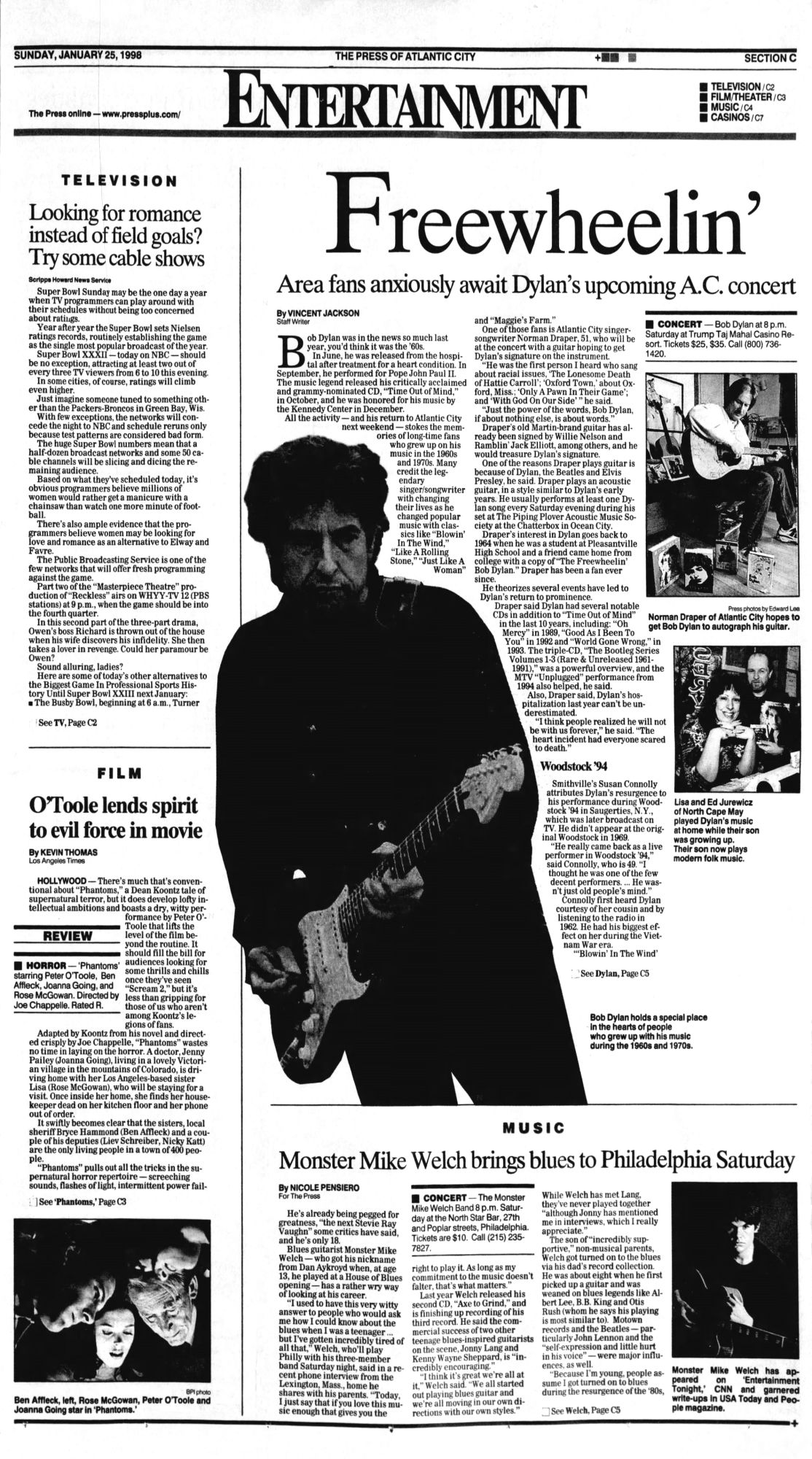 Atlantic City Bob Dylan front cover