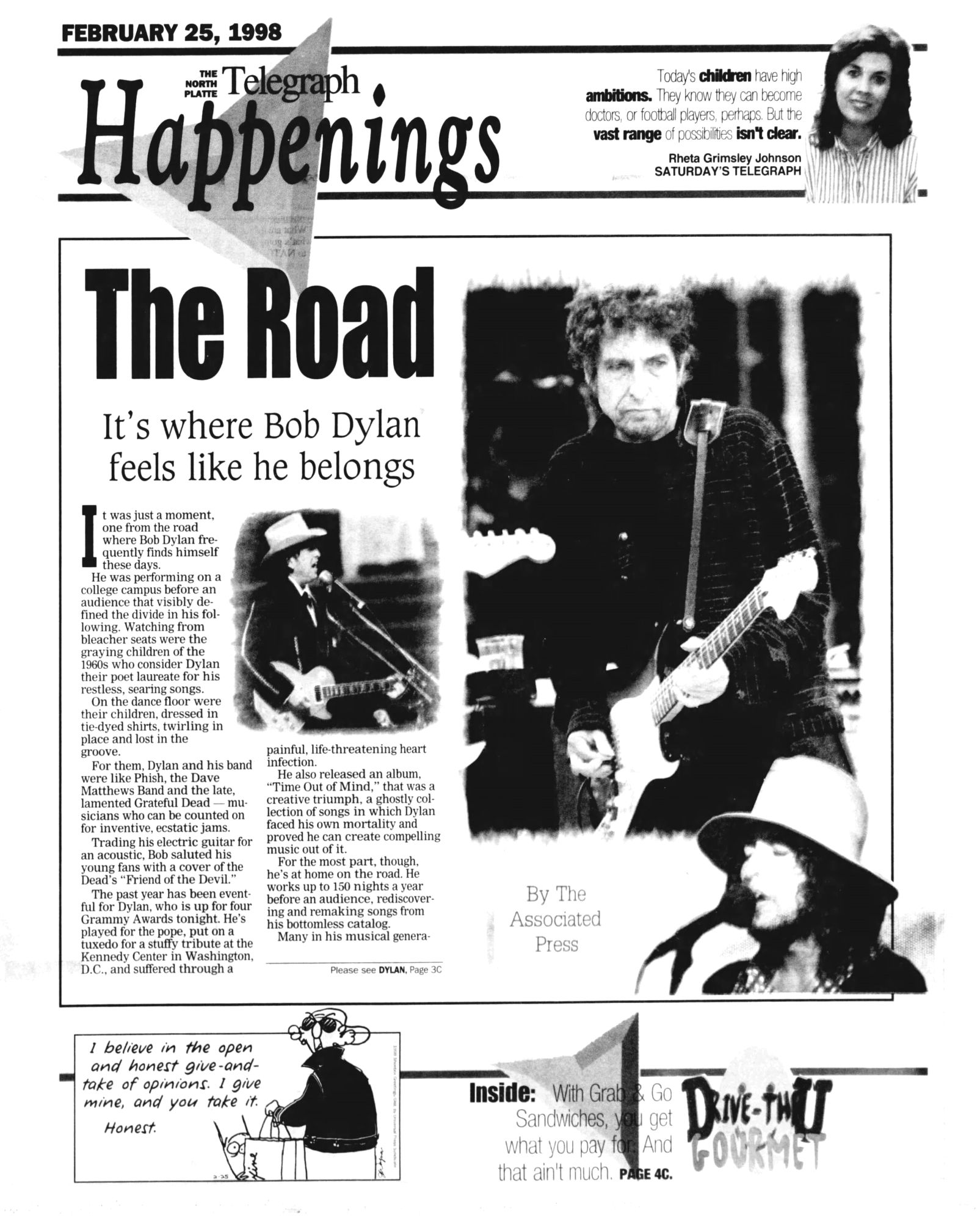 the north platte telegraph Dylan front cover