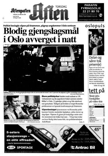 aftenposten Bob Dylan front cover