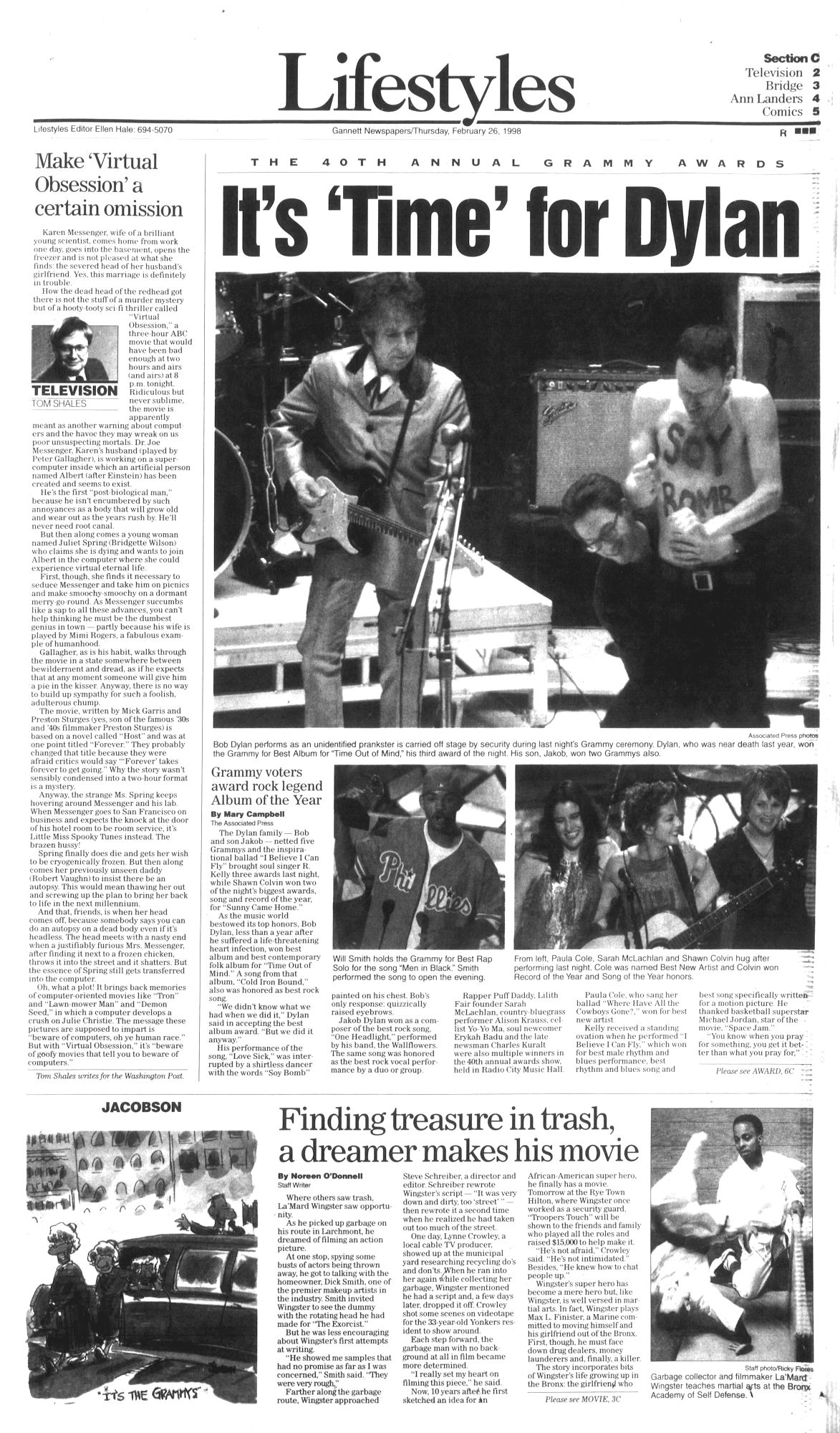 daily item, NY, Bob Dylan front cover