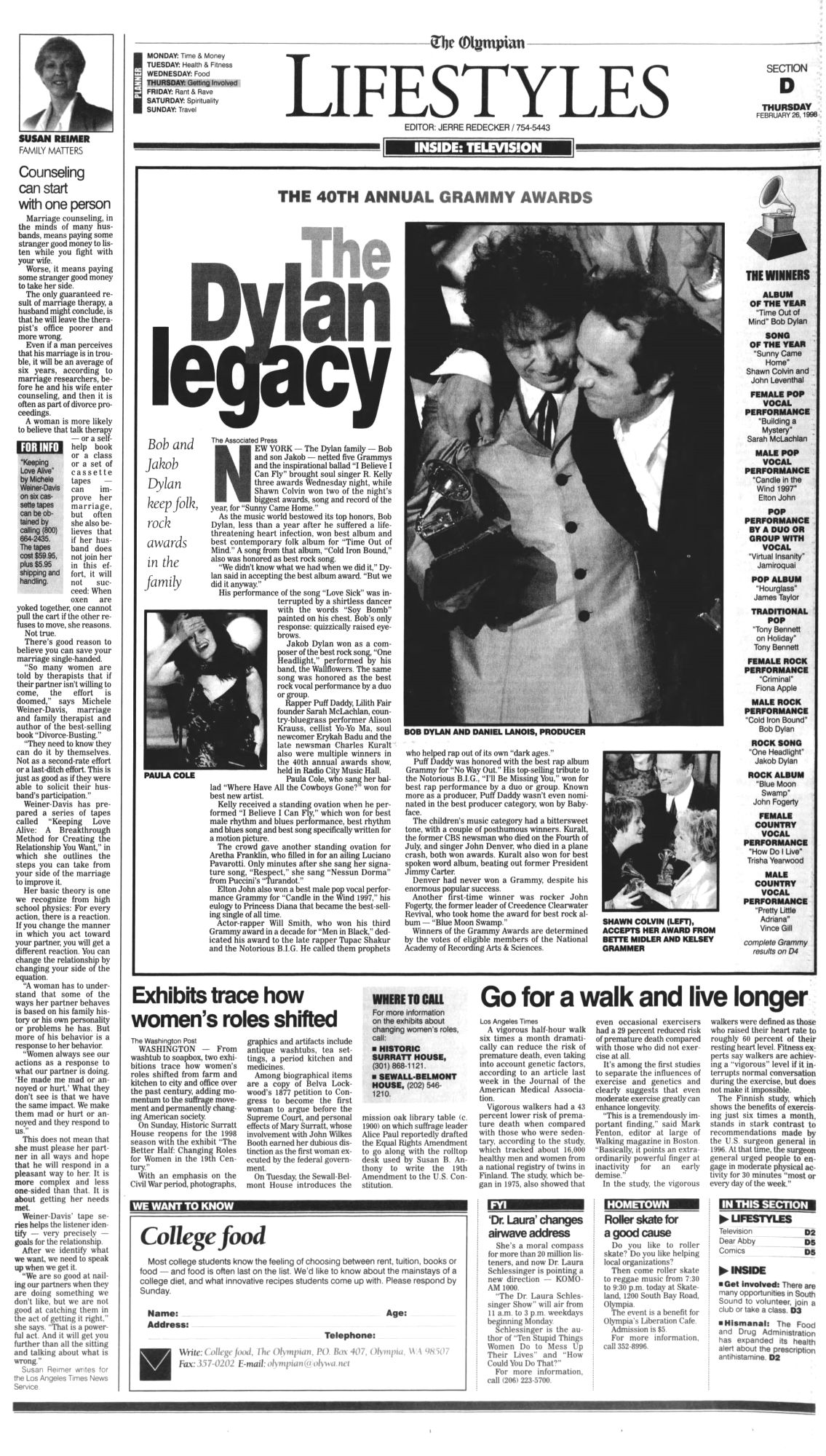 the olympian Bob Dylan front cover